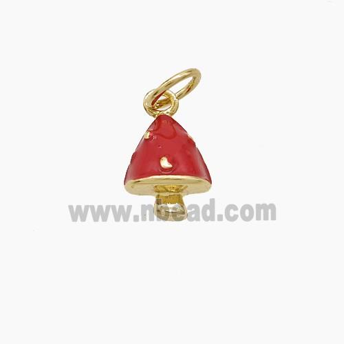 Enamel Copper Pendant, Gold Plated