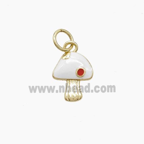 Enamel Copper Pendant, Gold Plated