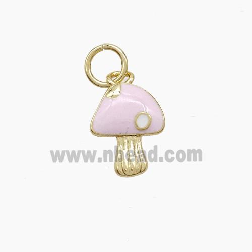 Enamel Copper Pendant, Gold Plated