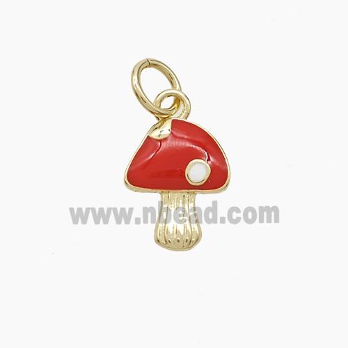 Enamel Copper Pendant, Gold Plated