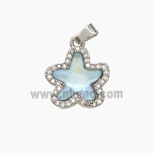 Copper Pendant Pave Zircon, Gold Plated