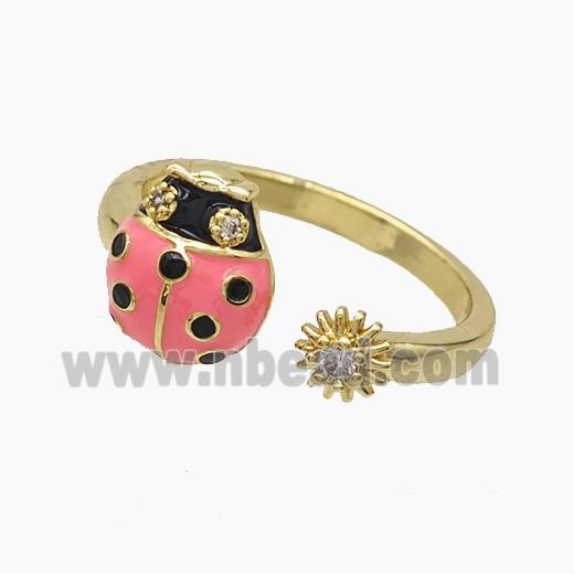 Copper Pendant Pave Zircon, Gold Plated