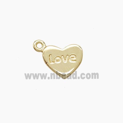 Copper Heart Pendant Love Gold Plated