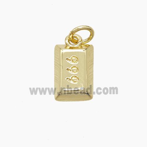 Copper Pendant, Gold Plated
