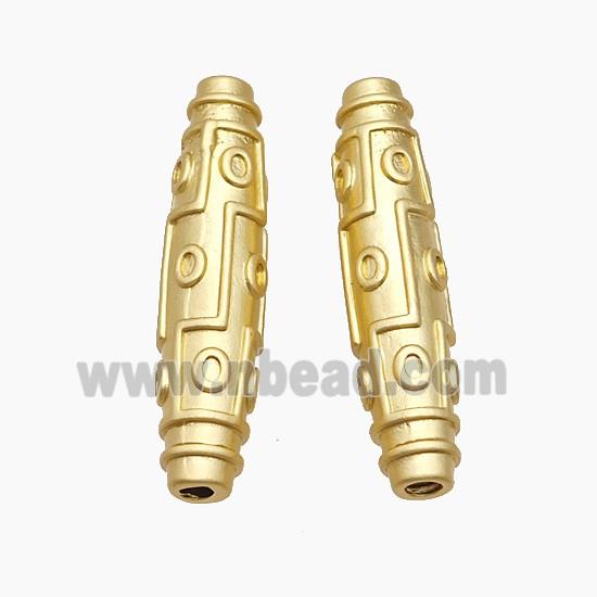 Copper Rice Beads Large Hole Matte Gold