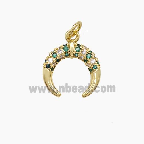Copper Pendant Pave Zircon, Gold Plated