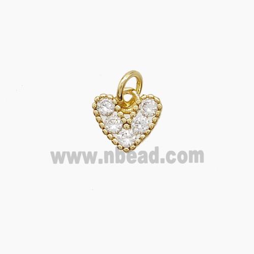 Copper Pendant Pave Zircon, Gold Plated