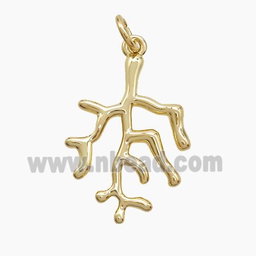 Copper Pendant Pave Zircon, Gold Plated