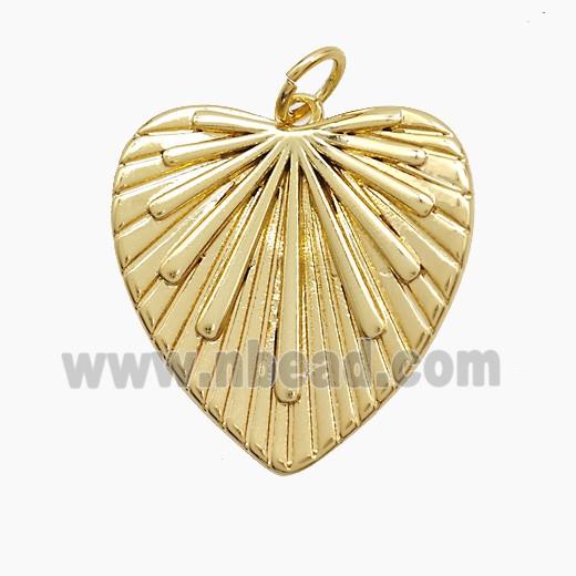 Copper Pendant Pave Zircon, Gold Plated