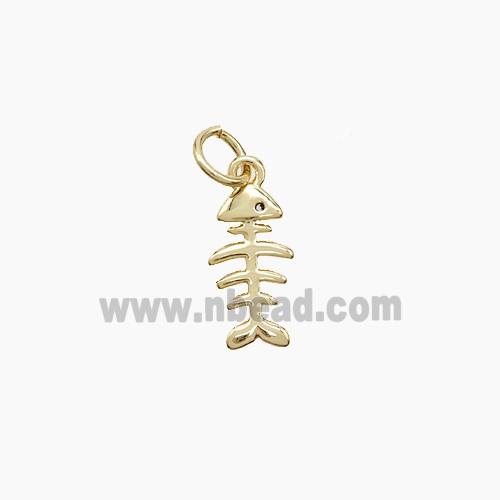 Copper Pendant Pave Zircon, Gold Plated