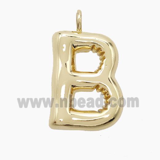 Copper letter Pendant, Gold Plated