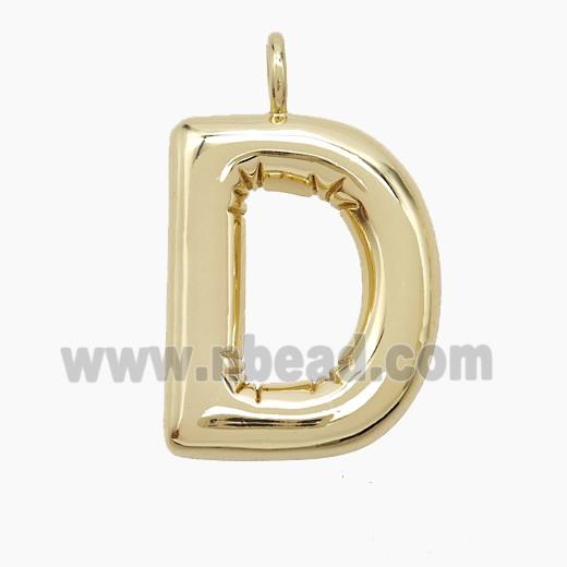 Copper letter Pendant, Gold Plated