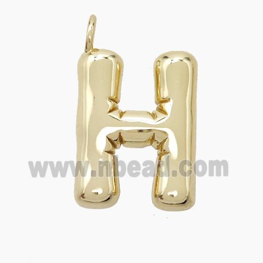 Copper letter Pendant, Gold Plated