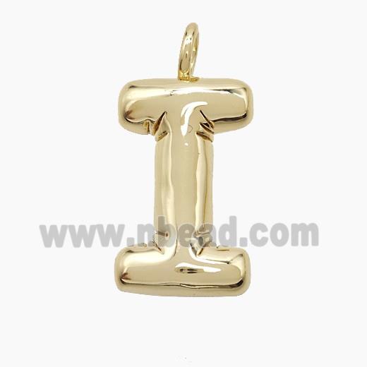 Copper letter Pendant, Gold Plated
