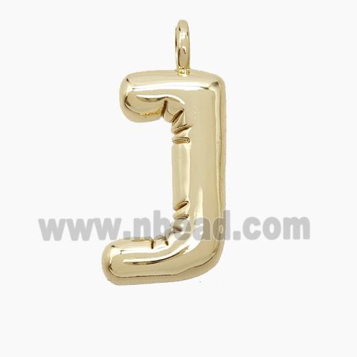 Copper letter Pendant, Gold Plated