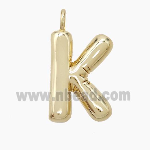 Copper letter Pendant, Gold Plated
