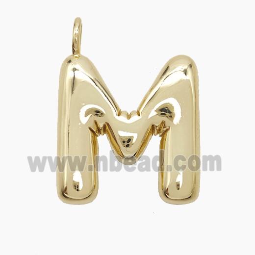 Copper letter Pendant, Gold Plated