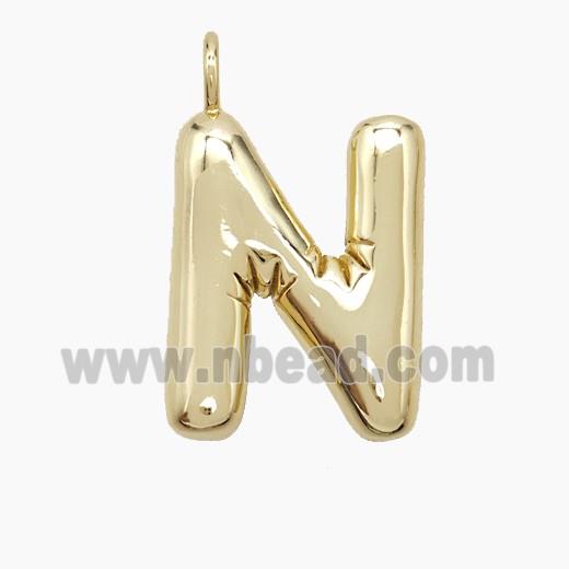Copper letter Pendant, Gold Plated