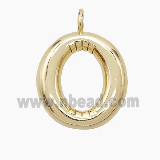Copper letter Pendant, Gold Plated