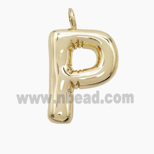 Copper letter Pendant, Gold Plated