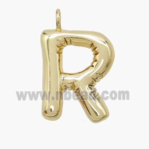 Copper letter Pendant, Gold Plated