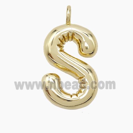 Copper letter Pendant, Gold Plated