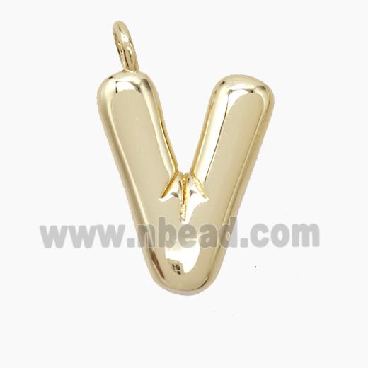 Copper letter Pendant, Gold Plated