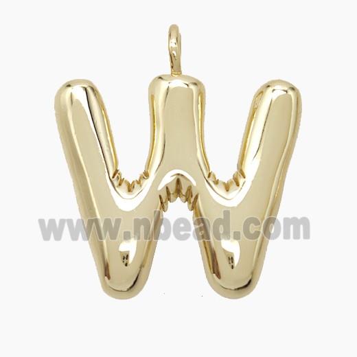 Copper letter Pendant, Gold Plated