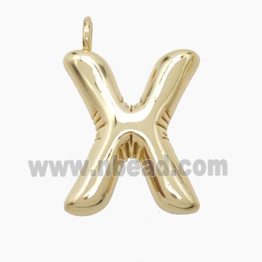 Copper letter Pendant, Gold Plated