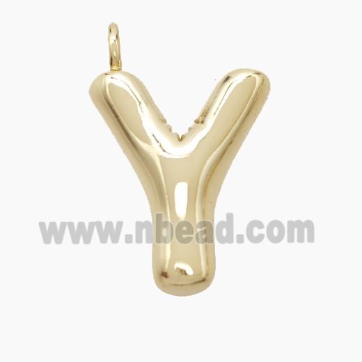 Copper letter Pendant, Gold Plated