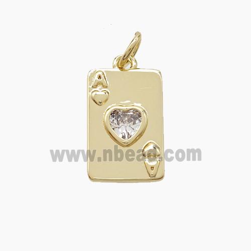 Enamel Copper Pendant, Gold Plated