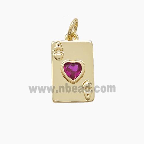 Enamel Copper Pendant, Gold Plated