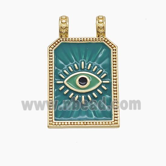 Enamel Copper Pendant, Gold Plated