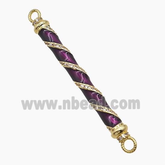 Enamel Copper Pendant, Gold Plated