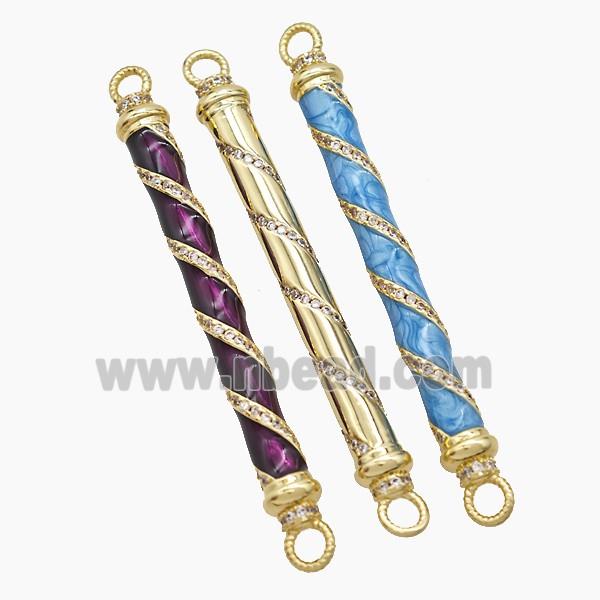 Enamel Copper Pendant, Gold Plated
