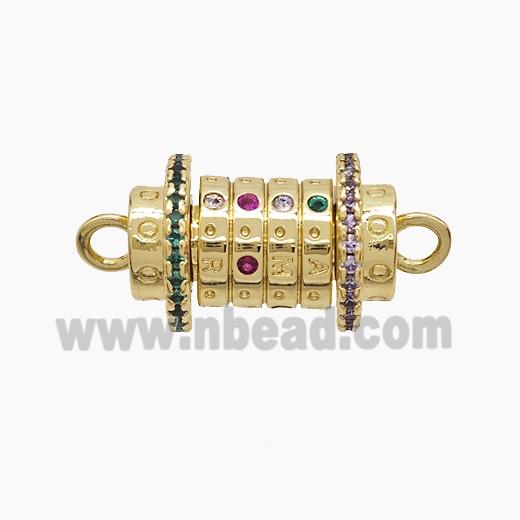 Enamel Copper Connector, Gold Plated