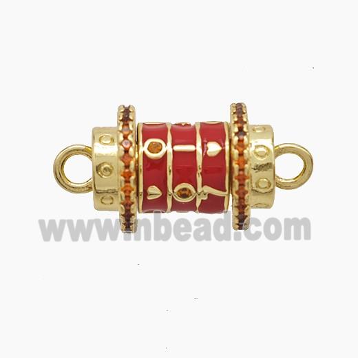 Enamel Copper Connector, Gold Plated