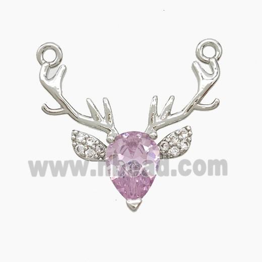 Copper Pendant Pave Zircon, Gold Plated