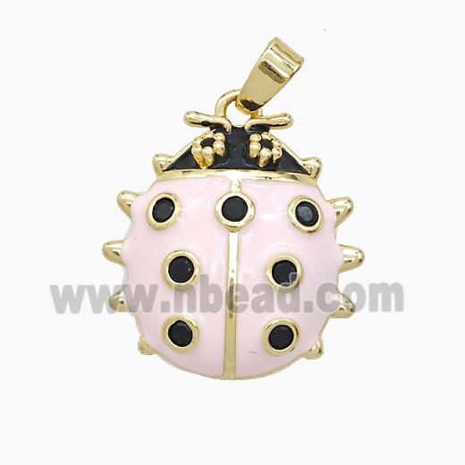 Copper Pendant Pave Zircon, Gold Plated