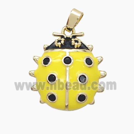Copper Pendant Pave Zircon, Gold Plated