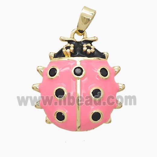 Copper Pendant Pave Zircon, Gold Plated
