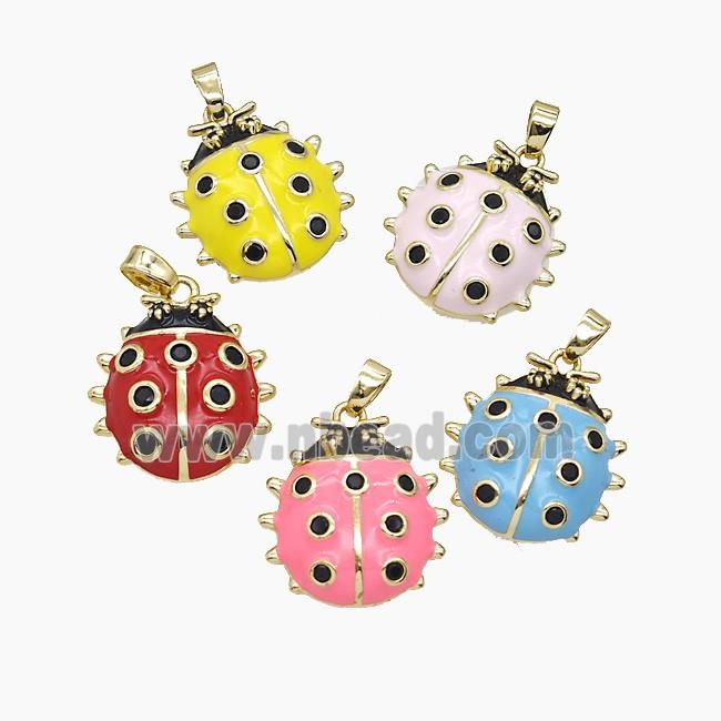 Copper Pendant Pave Zircon, Gold Plated