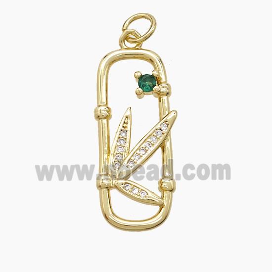 Copper Dragonfly Pendant Pave Zirconia Gold Plated
