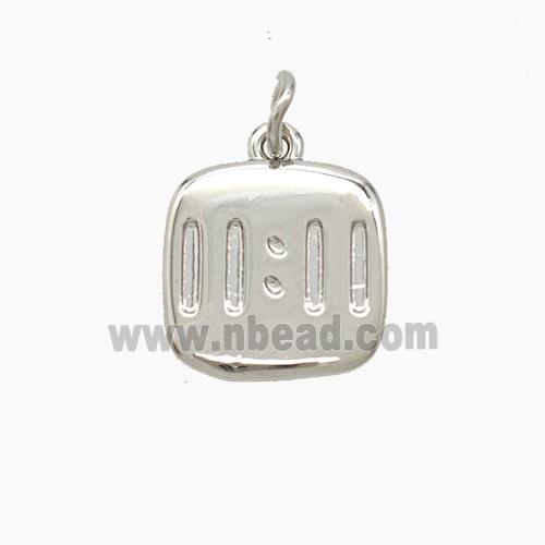 Copper Number Pendant Double Eleven 11 Platinum Plated