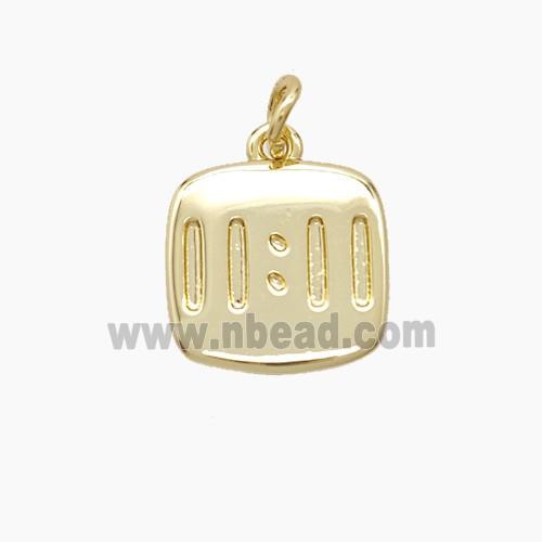 Copper Number Pendant Double Eleven 11 Gold Plated