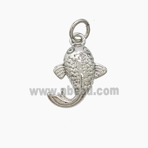 Copper Fish Pendant Platinum Plated