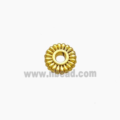 Zinc Alloy Rondelle Spacer Beads Gold Plated
