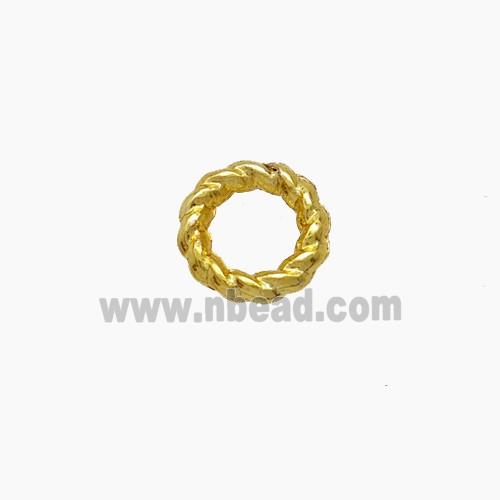 Zinc Alloy Circle Beads Gold Plated