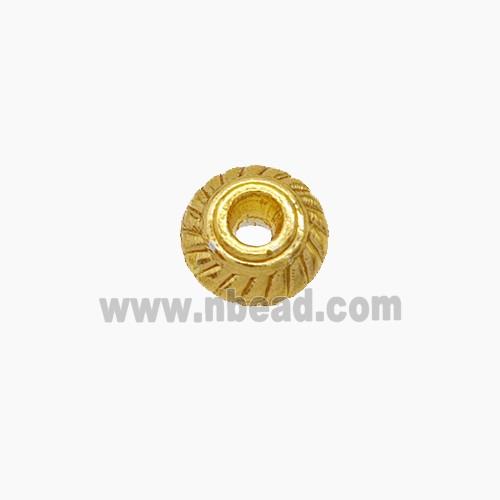 Zinc Alloy Rondelle Spacer Beads Gold Plated