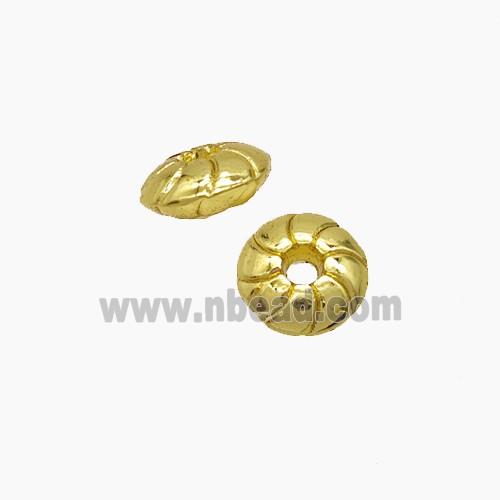 Zinc Alloy Rondelle Spacer Beads Gold Plated